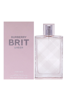 Burberry Brit Sheer by Burberry for Women - 3.3 oz EDT Spray