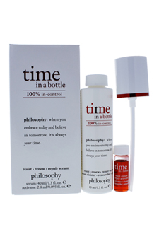 Time In a Bottle Daily Age-Defying Serum by Philosophy for Women - 2 Pc 1.3oz Serum, 2.8ml High-Potency Vitamin C Activador