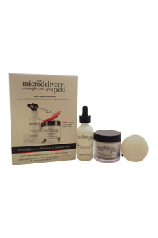 The Microdelivery Overnight Anti-Aging Peel kit by Philosophy for Unisex - 2 Pc kit 1.7oz Alpha/Beta Hydroxy Acid Leave-On Peel Solution, 2oz Youth-Extending Night Gel