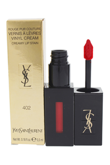 Vernis a Levres Vinyl Cream Lip Stain - # 402 Rouge Remix by Yves Saint Laurent for Women - 0.18 oz Lip Gloss