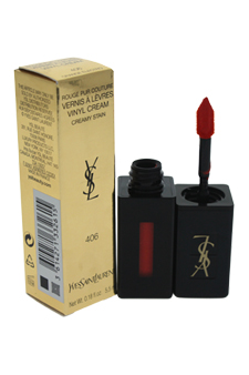 Vernis a Levres Vinyl Cream Lip Stain - # 406 Orange Electro by Yves Saint Laurent for Women - 0.18 oz Lip Gloss
