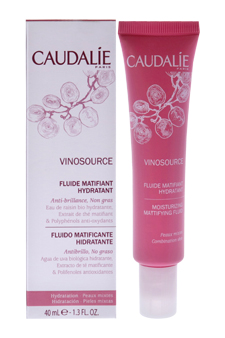 Vinosource Moisturizing Mattifying Fluid by Caudalie for Women - 1.3 oz Moisturizer