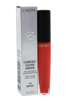 L Absolu Gloss Sheer Lip Gloss - # 141 Enfin! by Lancome for Women - 0.27 oz Lip Gloss