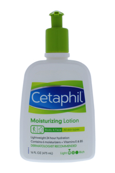Moisturizing Lotion for all Skin Types by Cetaphil for Unisex - 16 oz Lotion