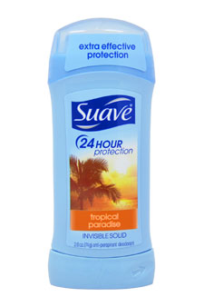 24 Hour Protection Tropical Paradise Invisible Solid Anti-Perspirant Deodorant by Suave for Unisex - 2.6 oz Deodorant Stick