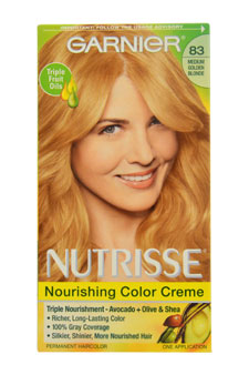 Garnier Nutrisse Permanent Haircolor, 83 Medium Golden Blonde Cream Soda by Garnier for Unisex - 1 Pack Hair color