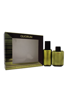 Quorum by Antonio Puig for Men - 2 Pc Gift Set 3.4oz EDT Spray, 3.4oz After Shave Lotion
