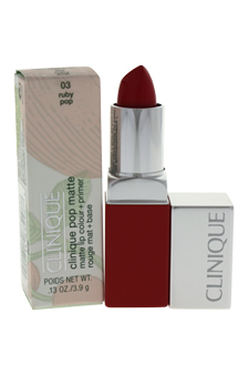 Clinique Pop Matte Lip Colour + Primer - # 03 Ruby Pop by Clinique for Women - 0.13 oz Lip Stick