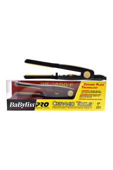 Ceramic Tools Straightening Flat Iron - Model # CT2555 - Black/Yellow by BaBylissPRO for Unisex - 1 Inch Flat Iron