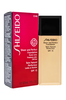 Sheer and Perfect Foundation SPF 15 - # O40 Natural Fair Orchre by Shiseido for Women - 1 oz Foundation