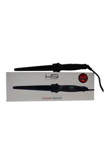 Groover Tapered Ceramic Curling Wand - Model # HT225 - Black by HSI Professional for Unisex - 1 Inch Curling Iron