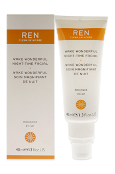 Wake Wonderful Night-Time Facial by REN for Unisex - 1.4 oz Treatment