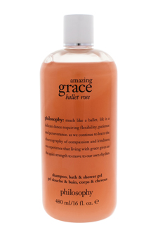 Amazing Grace Ballet Rose Shampoo Bath & Shower Gel by Philosophy for Women - 16 oz Gel