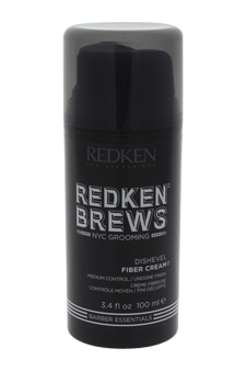 Brews Dishevel Fiber Cream by Redken for Men - 3.4 oz Cream