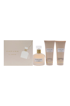 Le Parfum by Carven for Women - 3 Pc Gift Set 3.33oz EDP Spray, 3.33oz Perfumed Body Milk, 3.33oz Perfumed Bath and Shower Gel