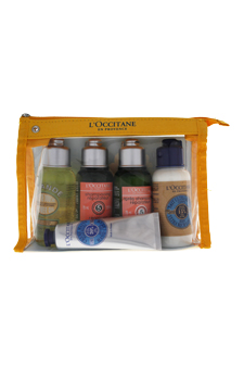 En Provence Travel Set by L Occitane for Unisex - 5 Pc Set 2.5oz Shower Oil Cleansing and Softening, 2.5oz Dry And Damaged Hair Shampoo, 2.5oz Conditioner Dry And Damaged Hair, 2.5oz Shea Butter Ultra Rich Body Lotion, 1oz Shea Dry Skin Hand Cream