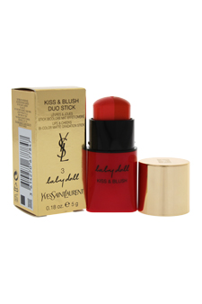 Baby Doll Kiss & Blush Duo Stick - # 3 From Cute to Devilish by Yves Saint Laurent for Women - 0.18 oz Lipstick