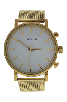 AG6182-07 Gold Stainless Steel Mesh Bracelet Watch by Antoneli for Unisex - 1 Pc Watch