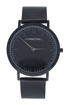 AO-134 Distrig - Black Stainless Steel Mesh Bracelet Watch by Andreas Osten for Women - 1 Pc Watch