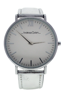 AO-189 Hygge - Silver/White Leather Strap Watch by Andreas Osten for Women - 1 Pc Watch