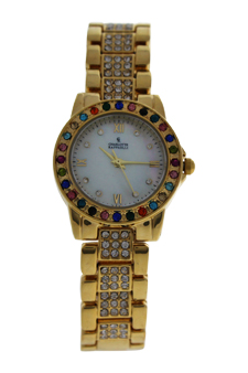 CRM001 Gold/Multicolor Stainless Steel Bracelet Watch by Charlotte Raffaelli for Women - 1 Pc Watch