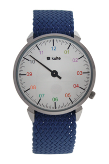 KUTPFI Fancy Illusion - Silver/Blue Nylon Strap Watch by Kulte for Unisex - 1 Pc Watch