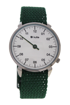 KUTPGRN Fresh Mint - Silver/Green Nylon Strap Watch by Kulte for Unisex - 1 Pc Watch