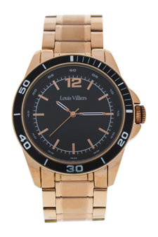 LV1010 Rose Gold Stainless Steel Bracelet Watch by Louis Villiers for Men - 1 Pc Watch