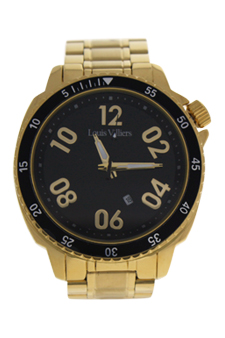 LV1055 Gold Stainless Steel Bracelet Watch by Louis Villiers for Men - 1 Pc Watch