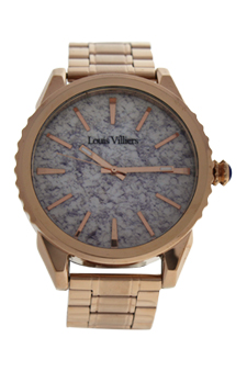 LV2064 Rose Gold Stainless Steel Bracelet Watch by Louis Villiers for Men - 1 Pc Watch