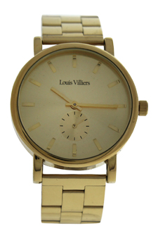 LV2070 Gold Stainless Steel Bracelet Watch by Louis Villiers for Unisex - 1 Pc Watch