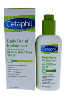 Daily Facial Moisturizer by Cetaphil for Unisex - 4 oz Moisturizer