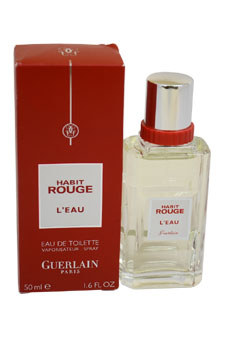 Habit Rouge Leau by Guerlain for Women - 1.6 oz EDT Spray